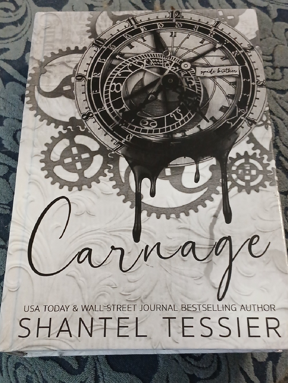 Carnage by Shantel Tessier — White & Black Book Cover